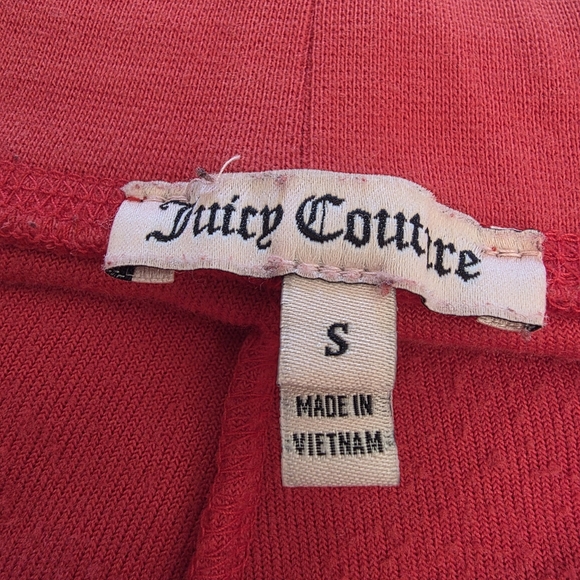 Vintage Y2K Juicy Couture Cherry Red Velour Jogger Track Pants 🍒 - Picture 3 of 8